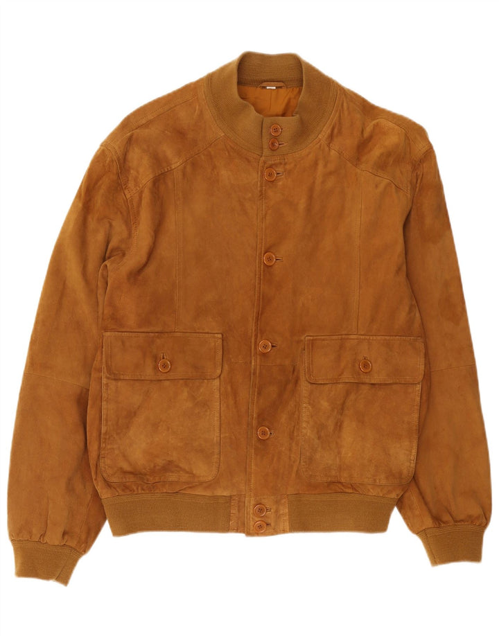 Martin Eden Herre Ruskind Bomber Jacket IT 48 Medium Brun Læder