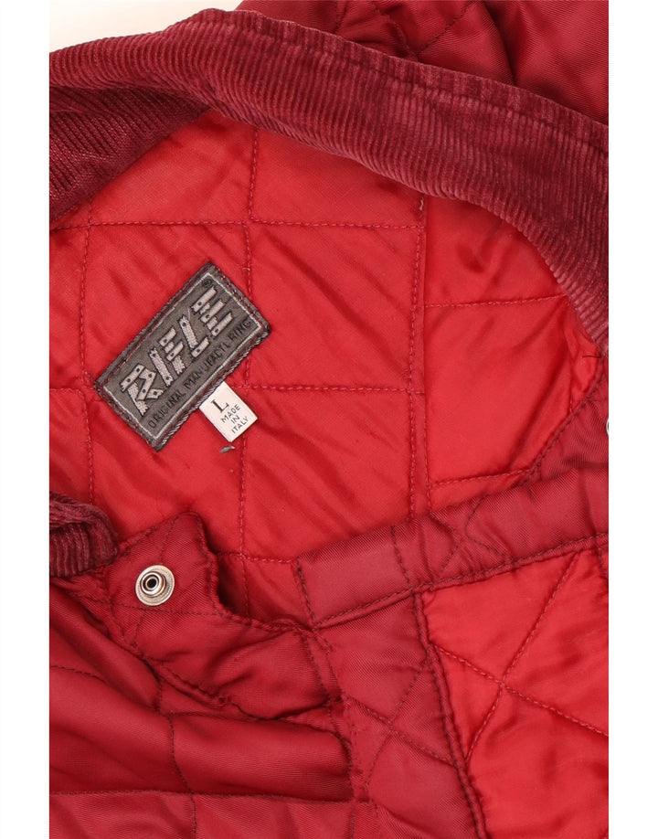 Rifle Herre Quiltet Jakke UK 40 Large Red