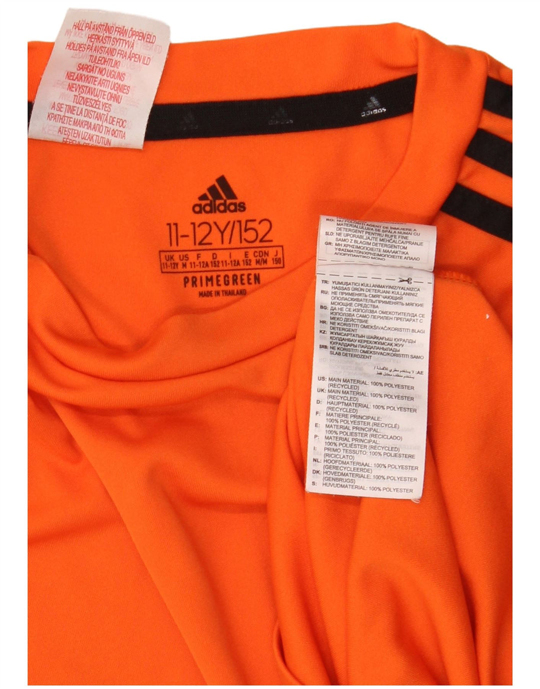 Adidas Boys Aeroready T-Shirt Top 11-12 år Orange Polyester