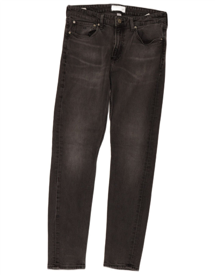 Calvin Klein Herre Slim Jeans W33 L32 Grå Bomuld