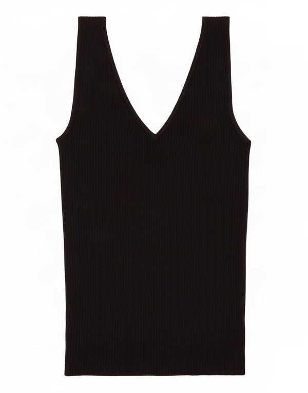 Marks & Spencer Damevest Top UK 8 Small Black Viscose