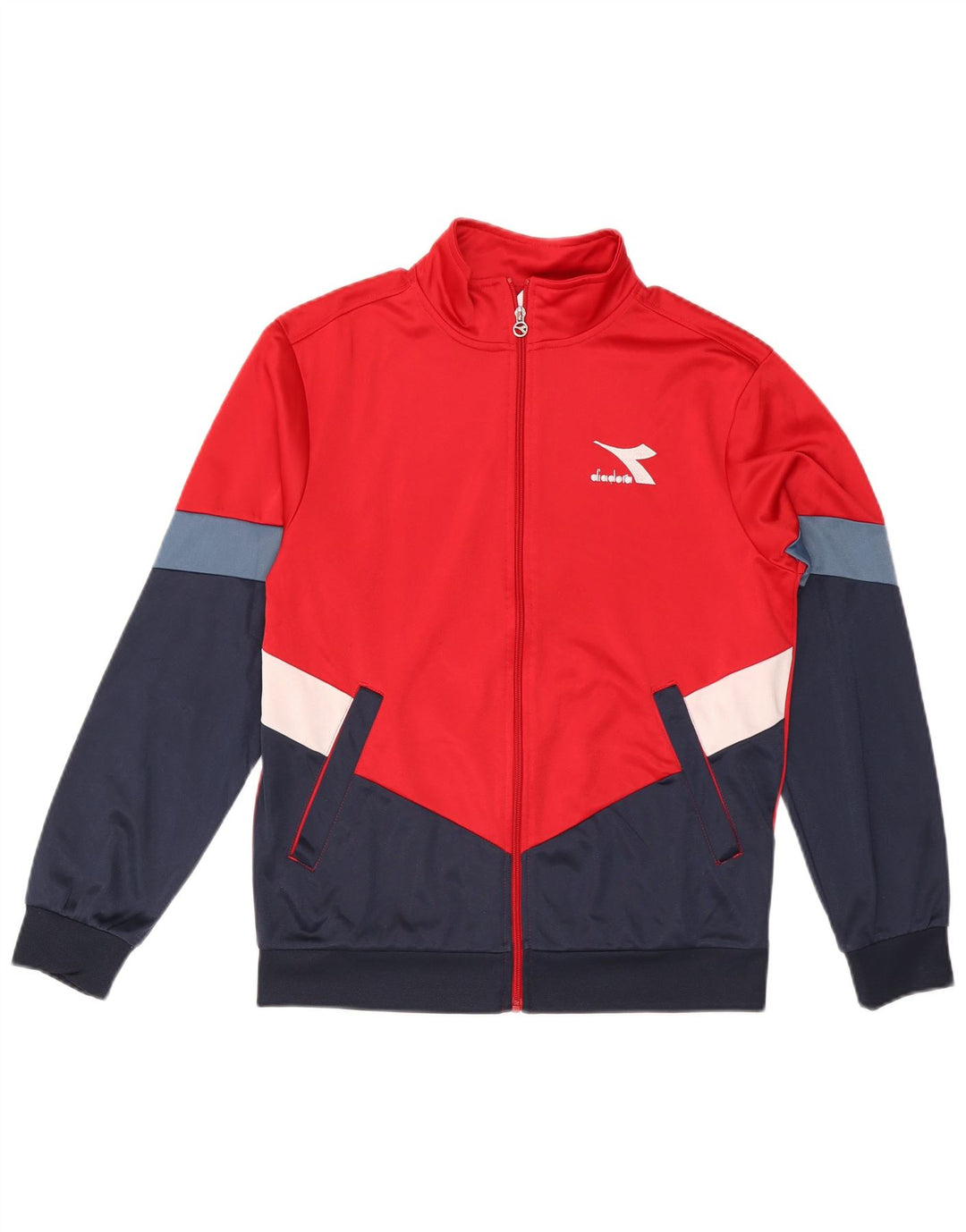 DIADORA Træningsdragt til mænd Topjakke Medium Rød Colourblock Polyester