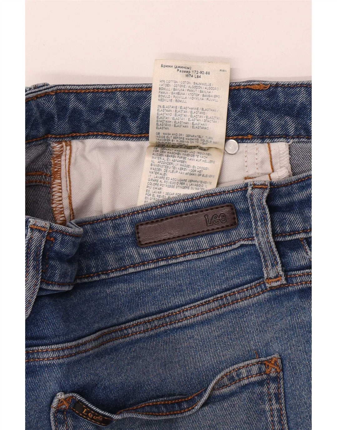 Lee Womens Crop Jeans med brede ben W29 L26 blå bomuld