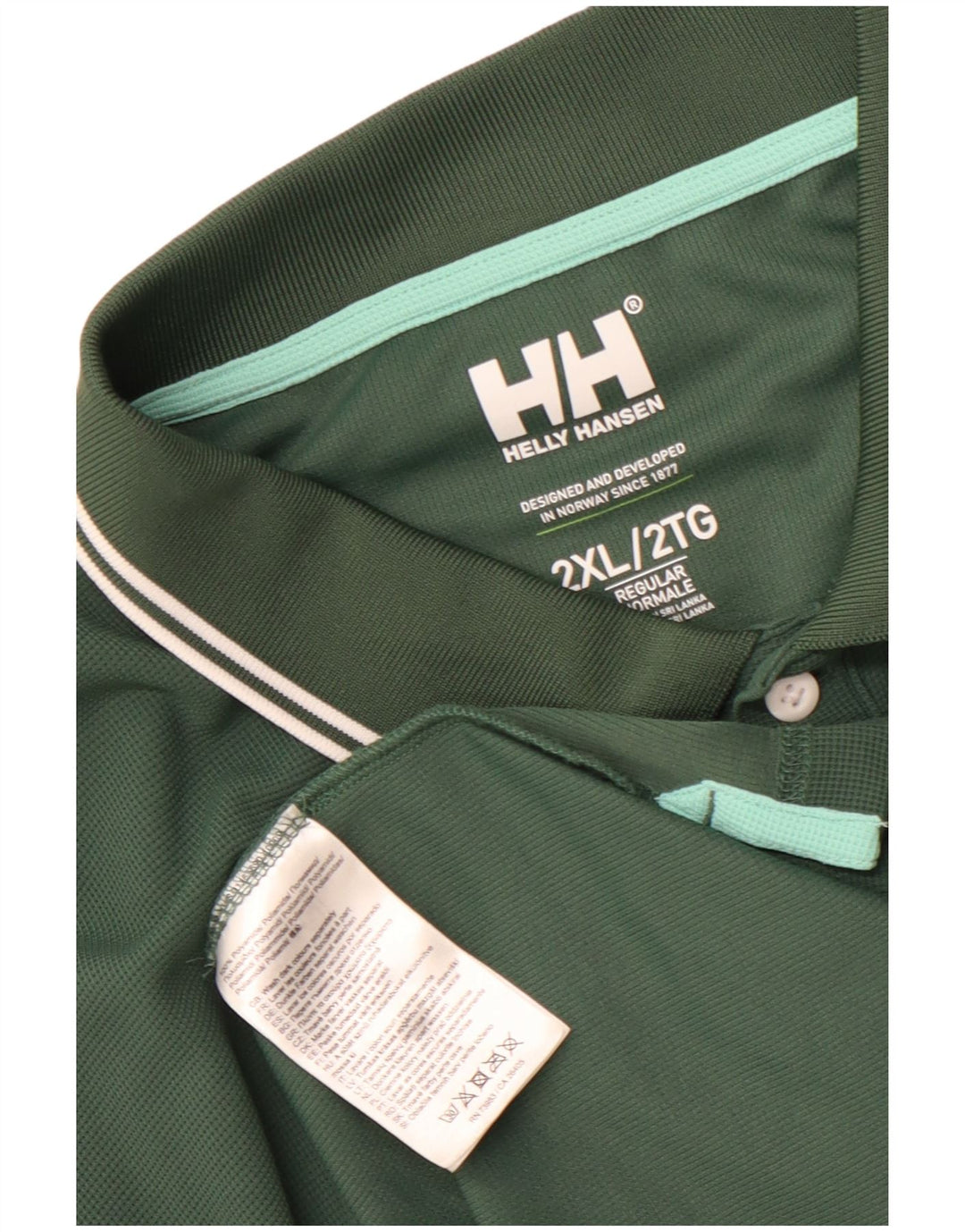 Helly Hansen Herre Regular Polo Shirt 2XL Grøn Polyamid