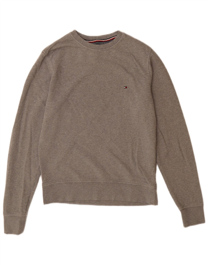 Tommy Hilfiger Sweatshirt til mænd, lille grå flækket bomuld