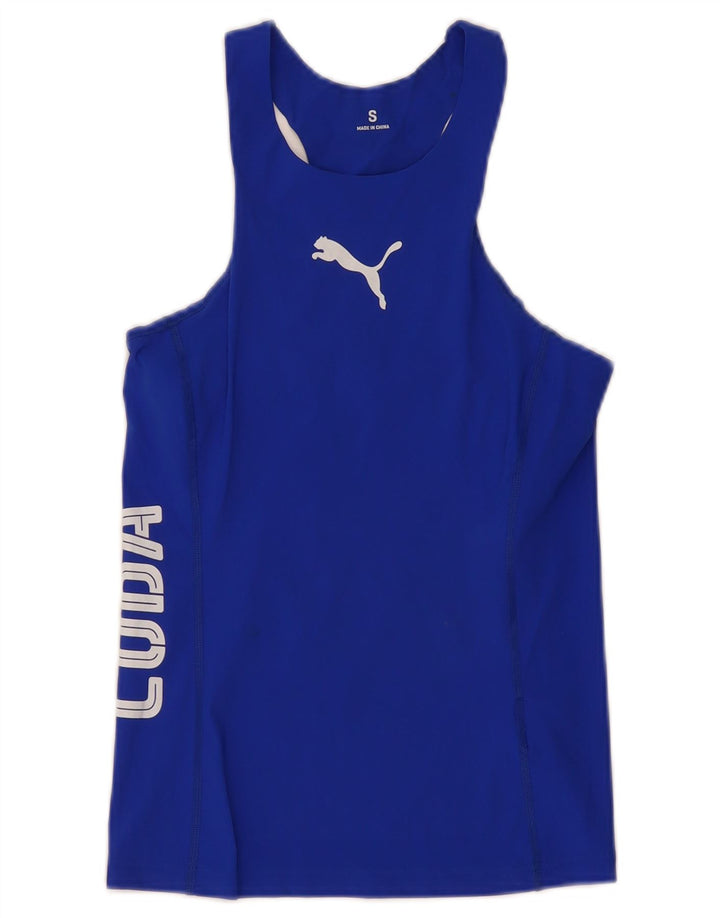 PUMA Cuba grafisk vesttop til kvinder DK 8 Lille blå polyamid