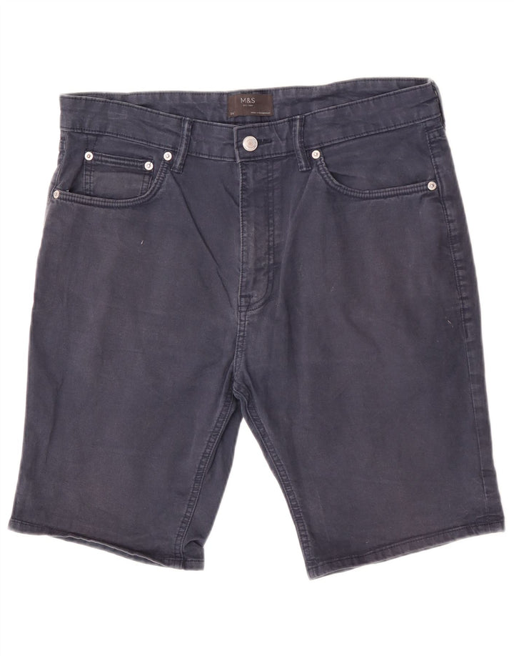 Marks & Spencer Herre Casual Shorts W34 Large Navy Blue Bomuld
