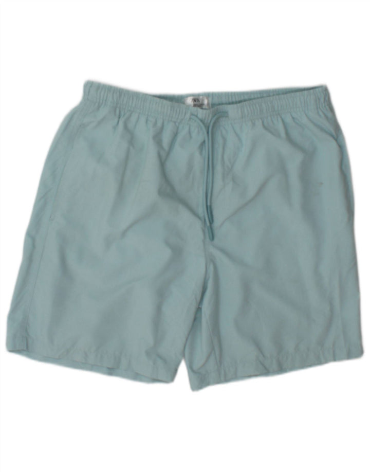 Zara Badeshorts til mænd store blå polyester