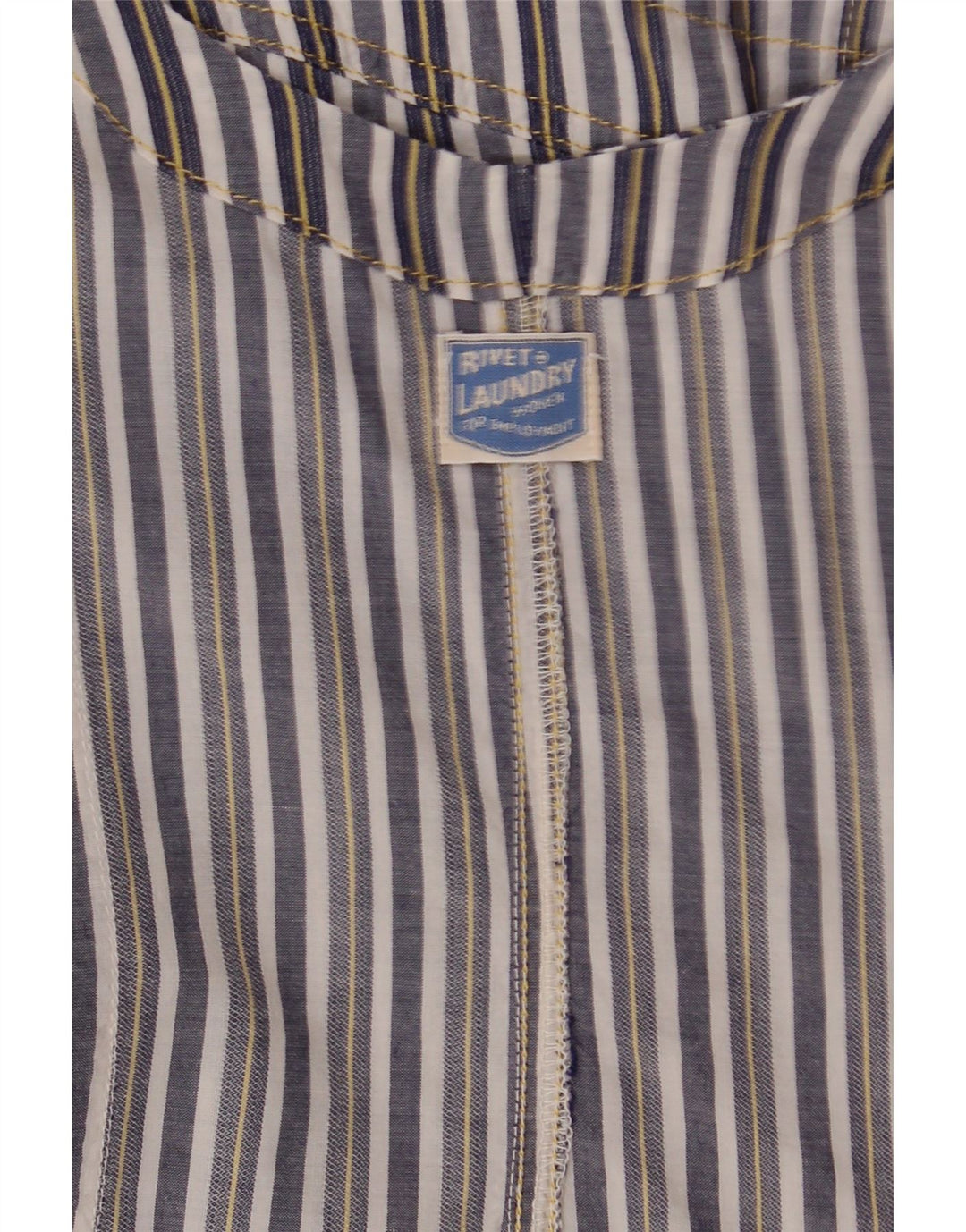 VINTAGE Kvinders Ærmeløs Skede Kjole UK 8 Small Navy Blue Striped