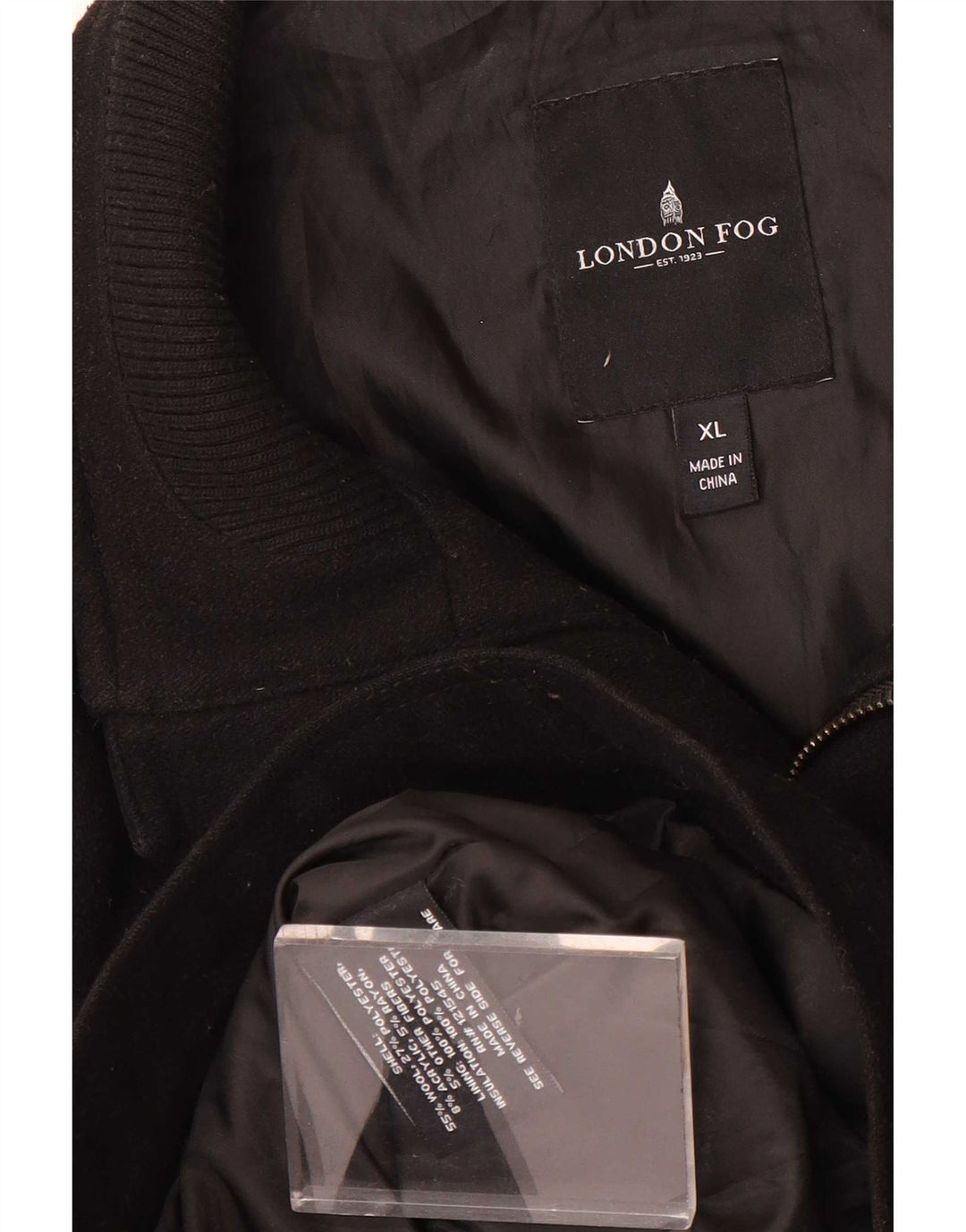 London Fog Herre Bomber Jacket UK 42 XL Sort Uld
