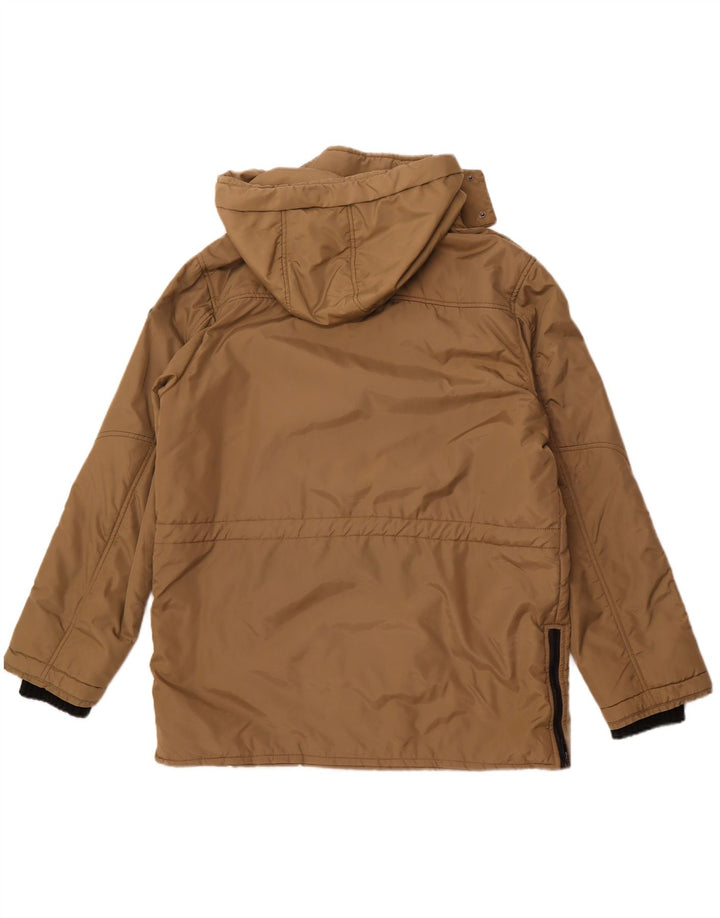 ASTROLABIO Herre Hætte Hætte Polstret Jakke UK 42 XL Brun Nylon