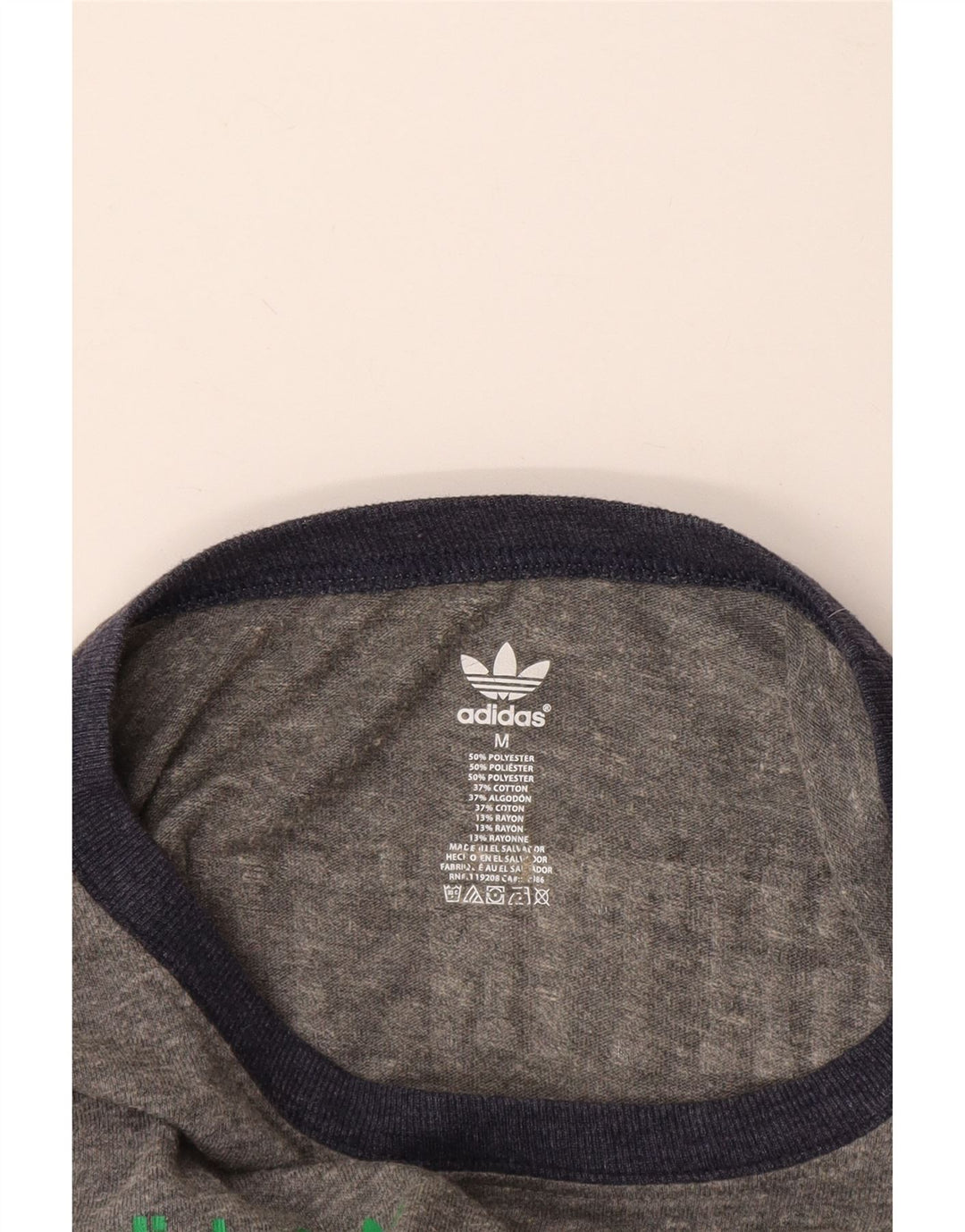 ADIDAS Kvinder Notre Dame Grafisk T-Shirt Top UK 14 Medium Navy Blue