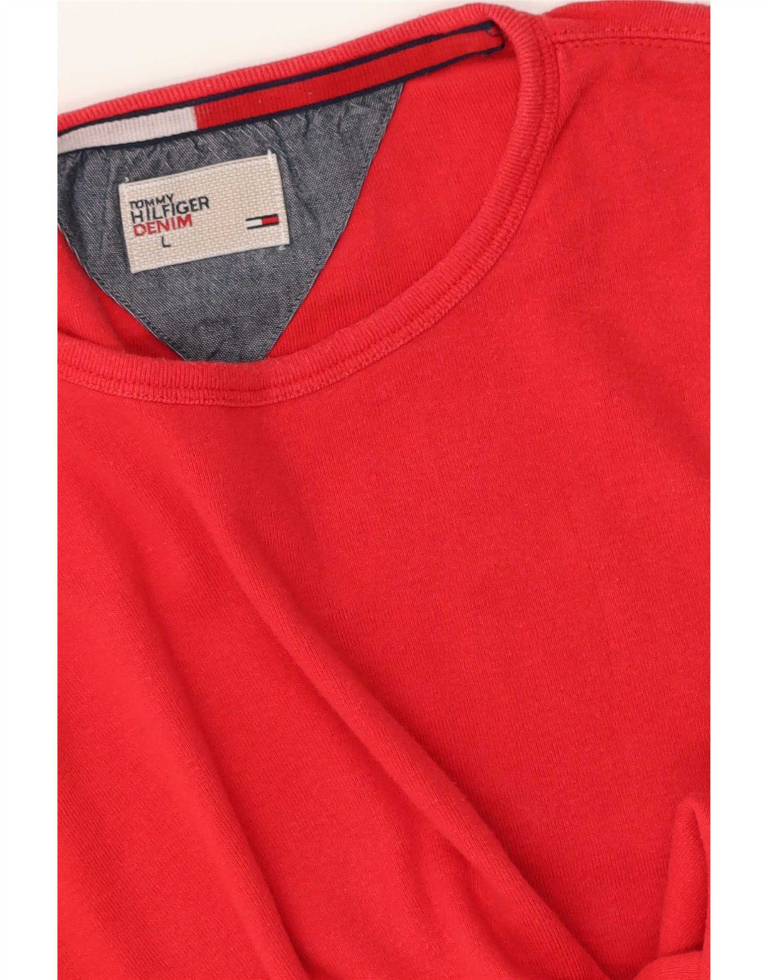 Tommy Hilfiger Herre T-Shirt Top Stor Rød