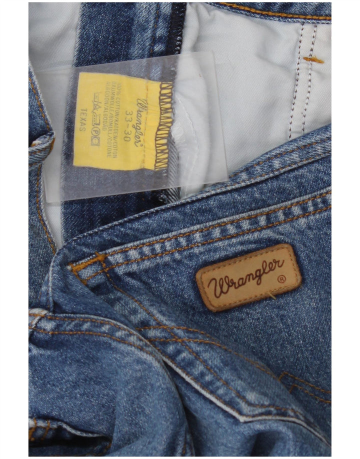 WRANGLER Herre Texas Straight Jeans W33 L30 Blå Bomuld