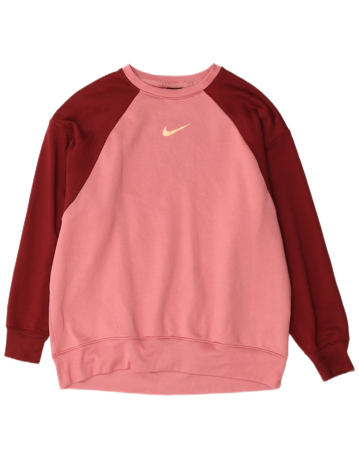 Nike Sweatshirt til mænd Medium Pink Colourblock Bomuld