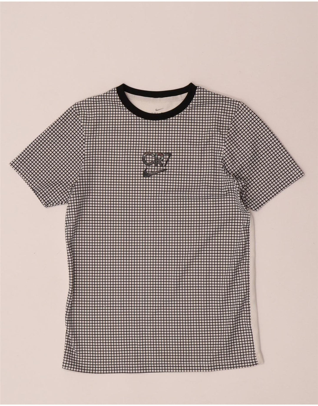 Nike Boys CR7 Grafisk T-Shirt Top 12-13 år Stor hvid ternet