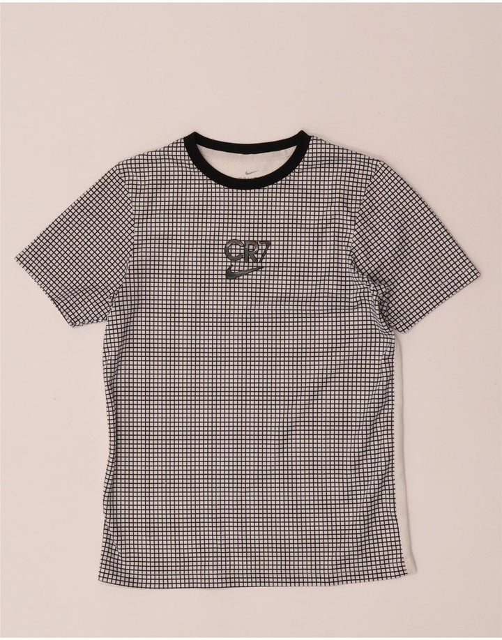 Nike Boys CR7 Grafisk T-Shirt Top 12-13 år Stor hvid ternet