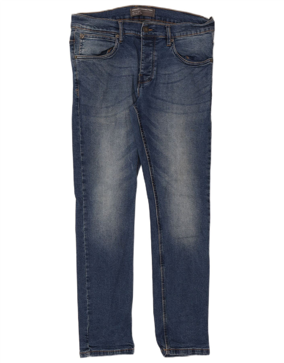 FRANSK FORBINDELSE Herre Slim Jeans W34 L30 Blå Bomuld