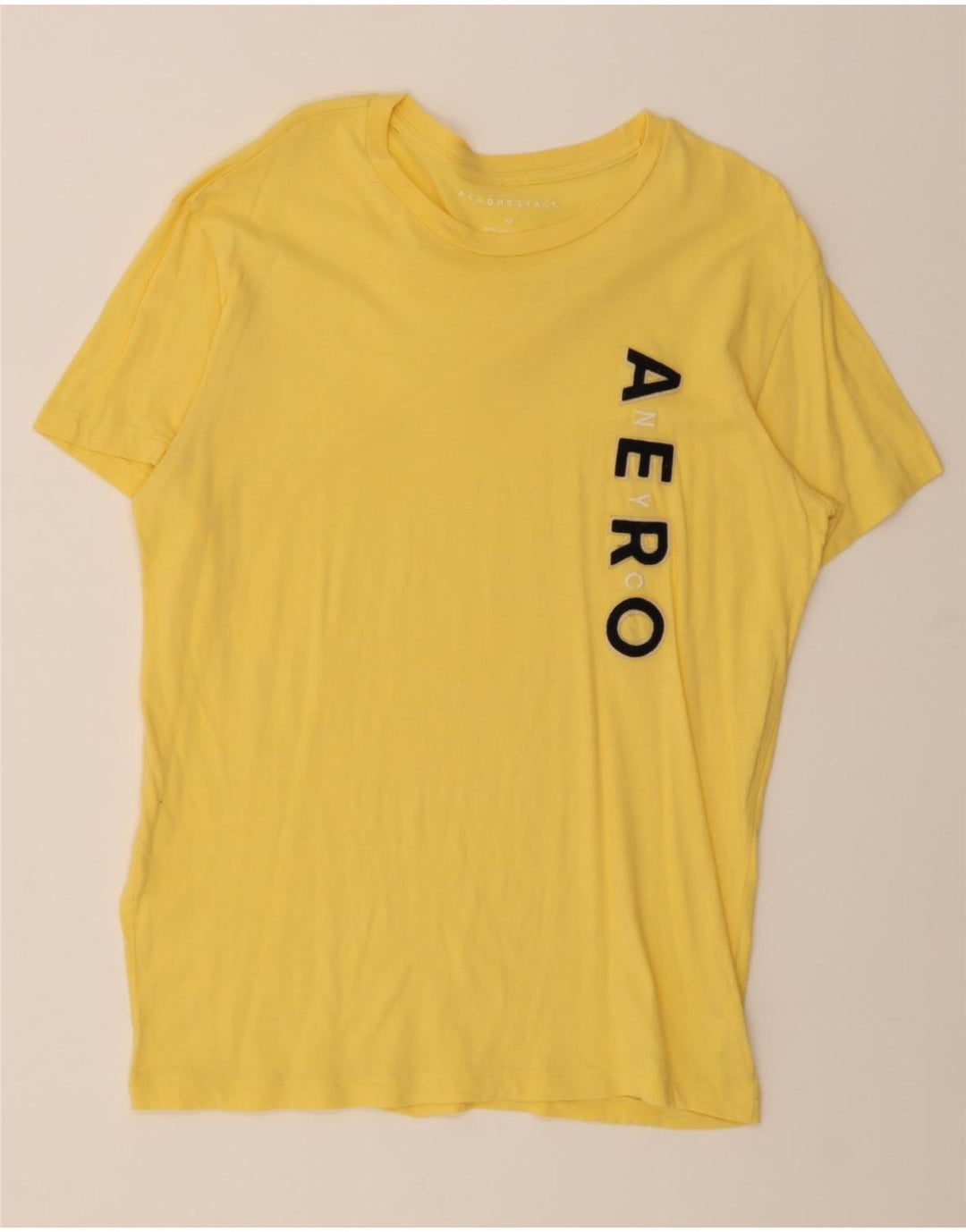 AEROPOSTALE Mens Graphic T-Shirt Top Medium Yellow Cotton Vintage Aeropostale and Second-Hand Aeropostale from Messina Hembry 