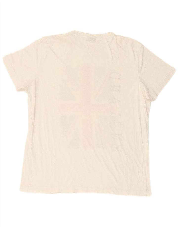 LOTTO Mens Graphic T-Shirt Top 2XL White