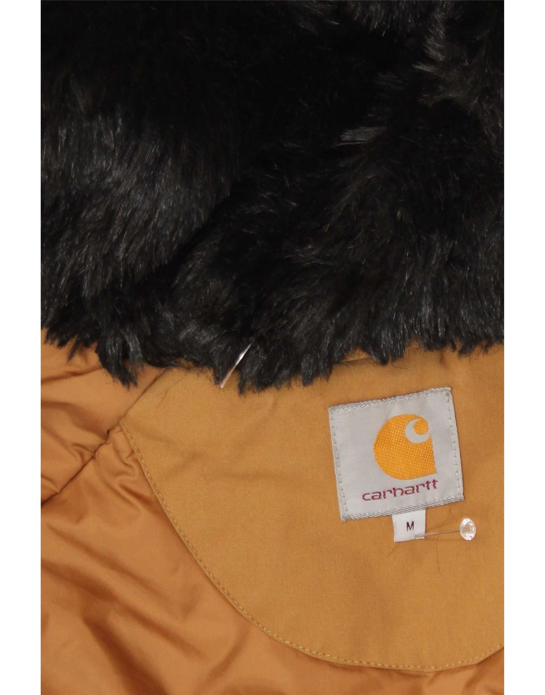 Carhartt Herre Hooded Parka Jacket UK 38 Medium Beige Colourblock Polyester