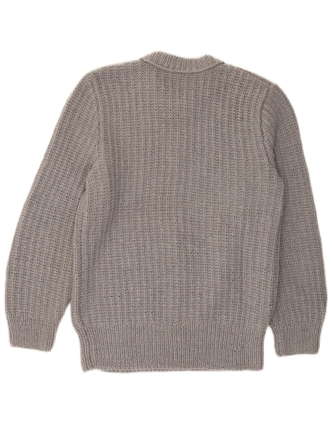 Vintage Herre Boat Neck Jumper Sweater Medium Grey