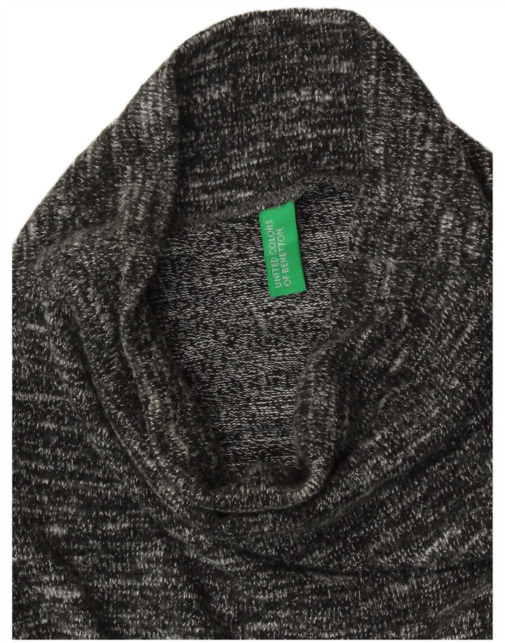 Benetton Dame Ærmeløs Skift Kjole UK 8 Small Grey Flecked