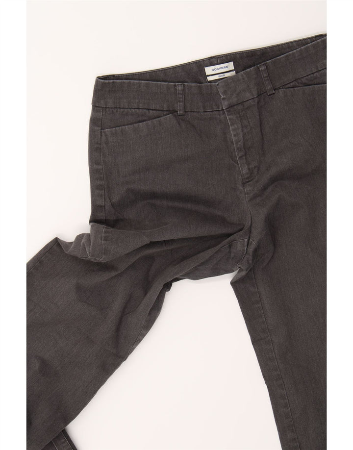 DOCKERS Womens Straight Casual Trousers US 8 Medium W30 L30 Grey Cotton Vintage Dockers and Second-Hand Dockers from Messina Hembry 