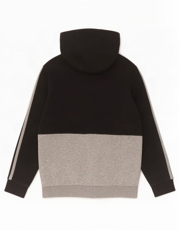 Adidas hættetrøje med lynlås til drenge 9-10 år Sort Colourblock Bomuld