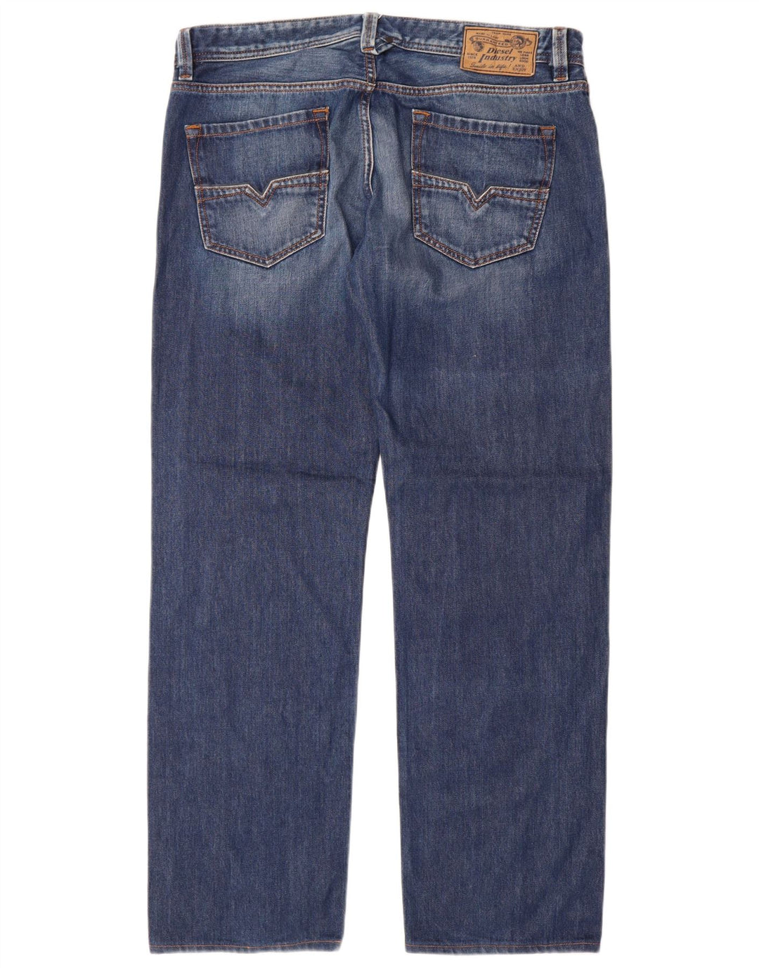Diesel Herre Larkee Straight Jeans W36 L34 Blå Bomuld