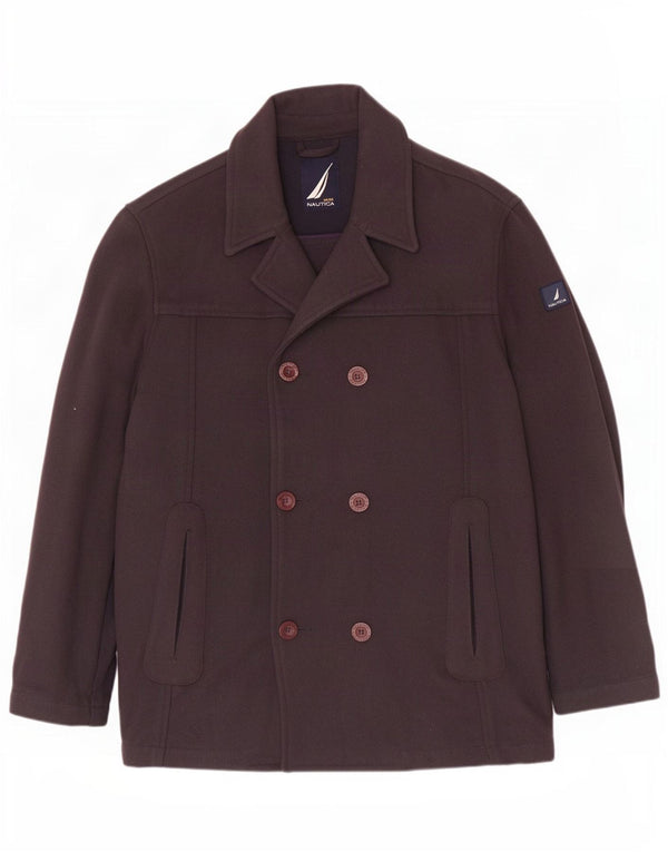 Nautica Herre Pea Coat UK 40 Large Navy Blue Polyamide