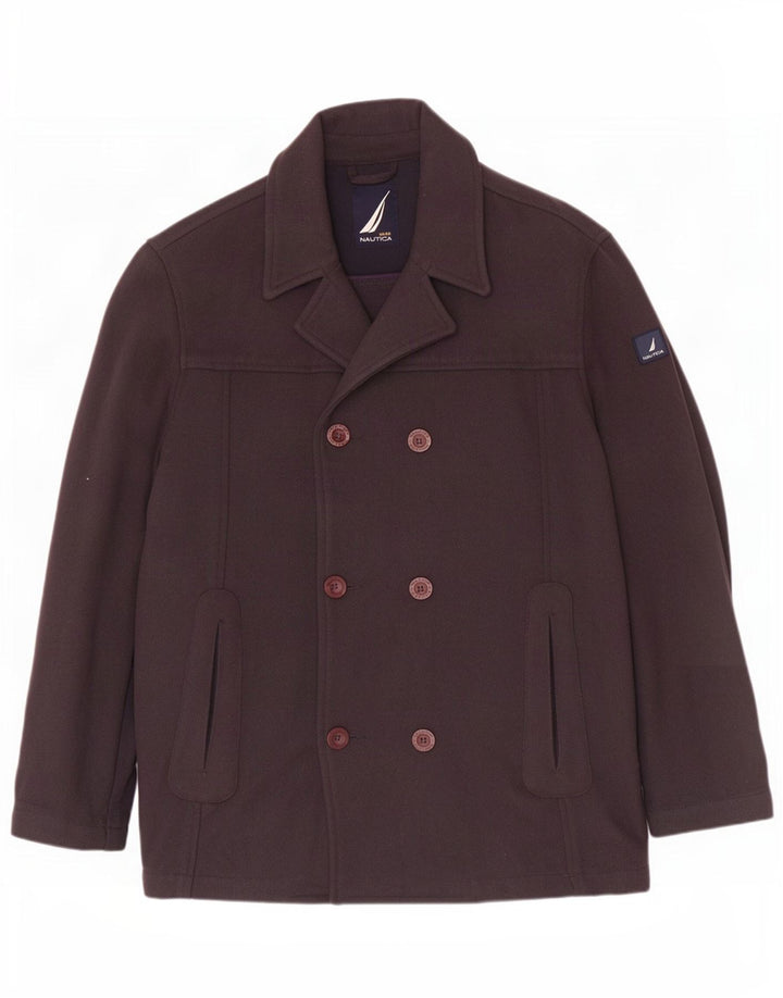 Nautica Herre Pea Coat UK 40 Large Navy Blue Polyamide