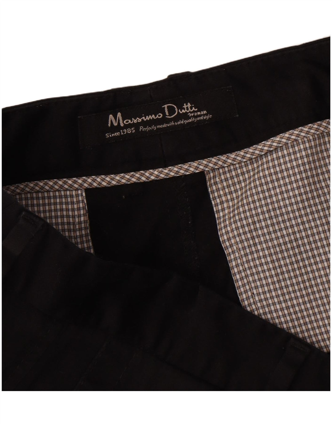 Massimo Dutti Dame Bootcut Chino Bukser W34 L32 Sort Bomuld