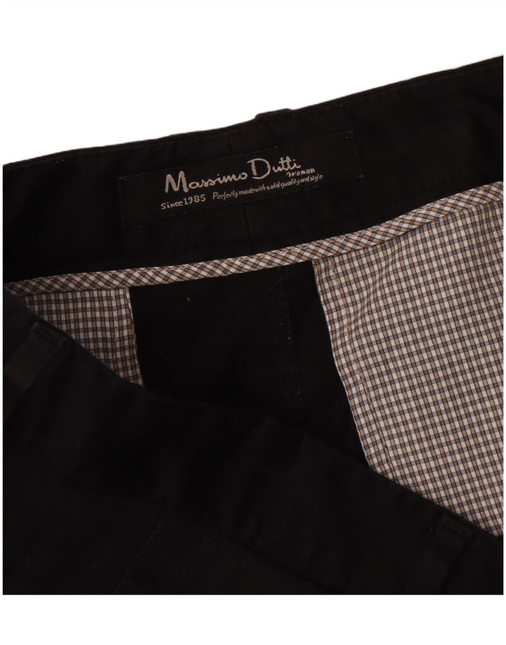Massimo Dutti Dame Bootcut Chino Bukser W34 L32 Sort Bomuld