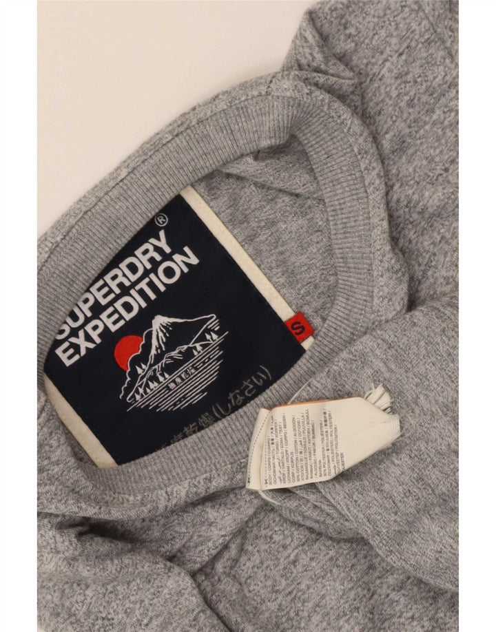 Superdry Herre grafisk top Langærmet lille grå flækket bomuld