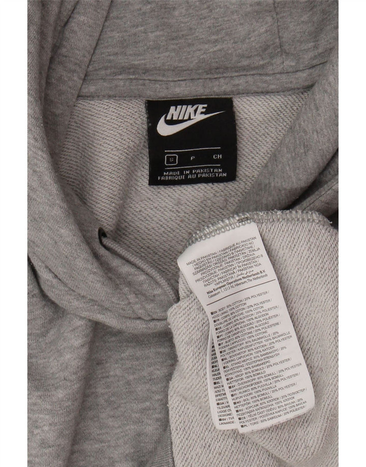 NIKE Womens Oversized Hoodie Jumper UK 10 Small Grey Cotton Vintage Nike and Second-Hand Nike from Messina Hembry 