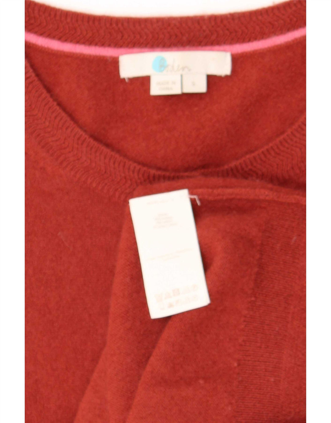 Boden Dame Cardigan Sweater UK 10 Small Red Cashmere