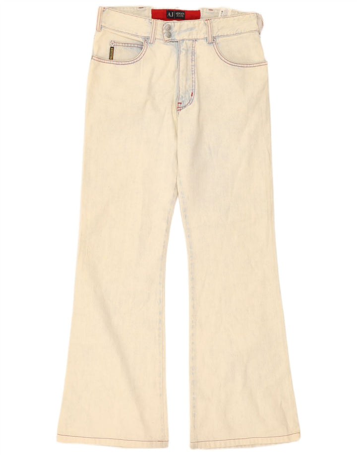 Armani Dame Flared Jeans W31 L31 Off White Bomuld