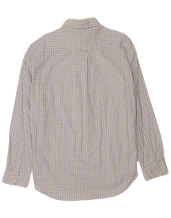 Gant Herre Regular Fit Skjorte Størrelse 43/44 17 1/2 XL Blå Gingham Bomuld