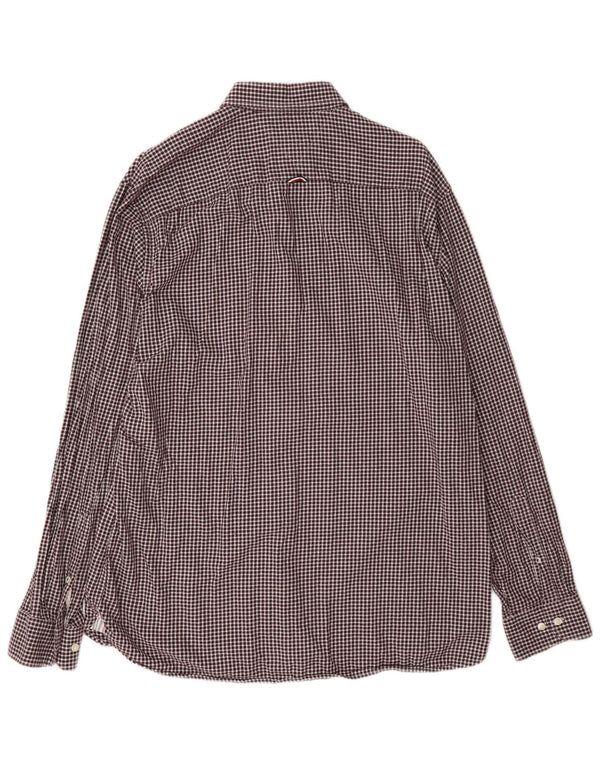Tommy Hilfiger Herre Flannel Shirt XL Burgundy Gingham Cotton