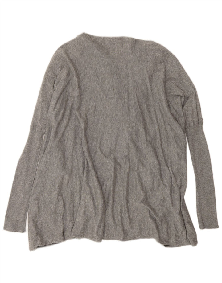 All Saints Dame Oversized V-hals sweater UK 14 Medium Grey