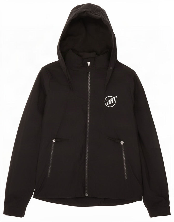 Reebok Vindjakke med hætte til kvinder UK 12/14 Medium Sort Nylon