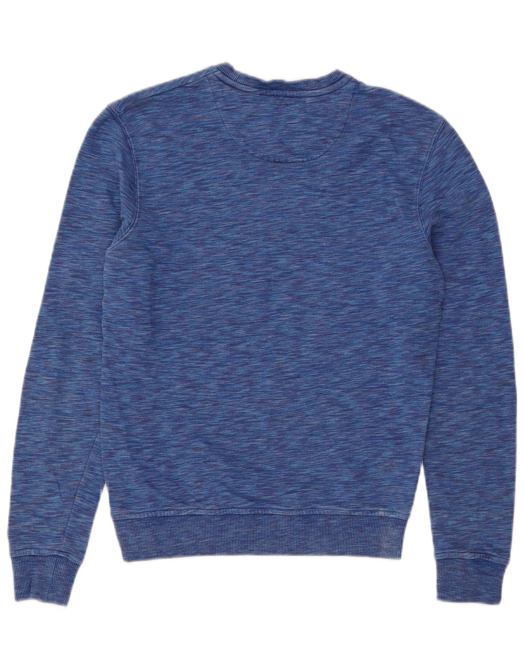 LYLE & SCOTT Dame oversize sweatshirt trøje UK 6 XS Blå Flecked