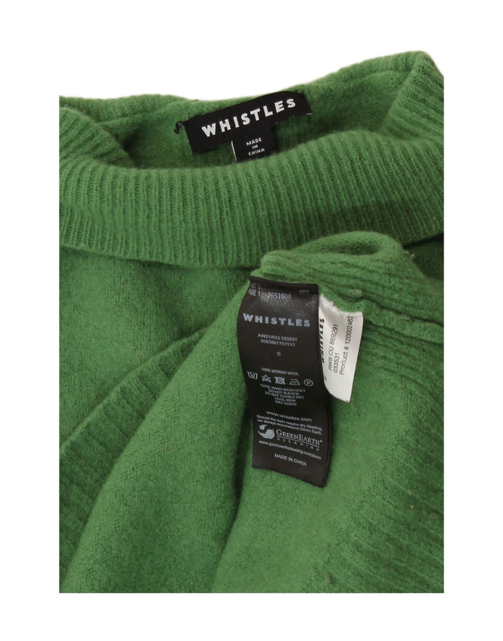 Whistle Womens Crop Turtle Neck Jumper Sweater UK 10 Small Green