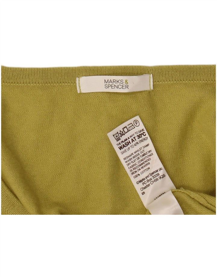 Marks & Spencer Kortærmet cardigantrøje til kvinder UK 14 Medium Gul