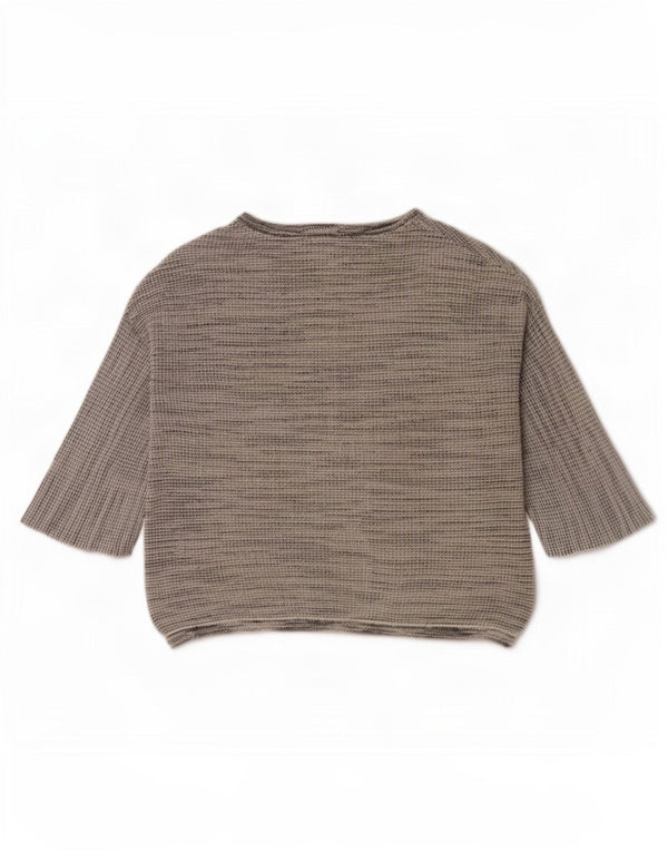 Massimo Dutti Dame Oversized Top 3/4 ærme UK 10 Small Grå Flecked