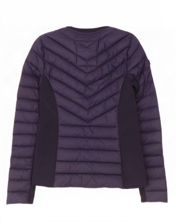 Hollister polstret jakke til kvinder UK 6 XS marineblå nylon