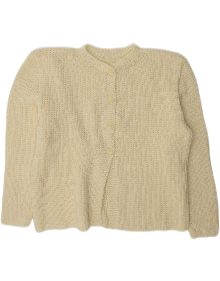 VINTAGE Womens Cardigan Sweater UK 20 2XL Off White Vintage Vintage and Second-Hand Vintage from Messina Hembry 