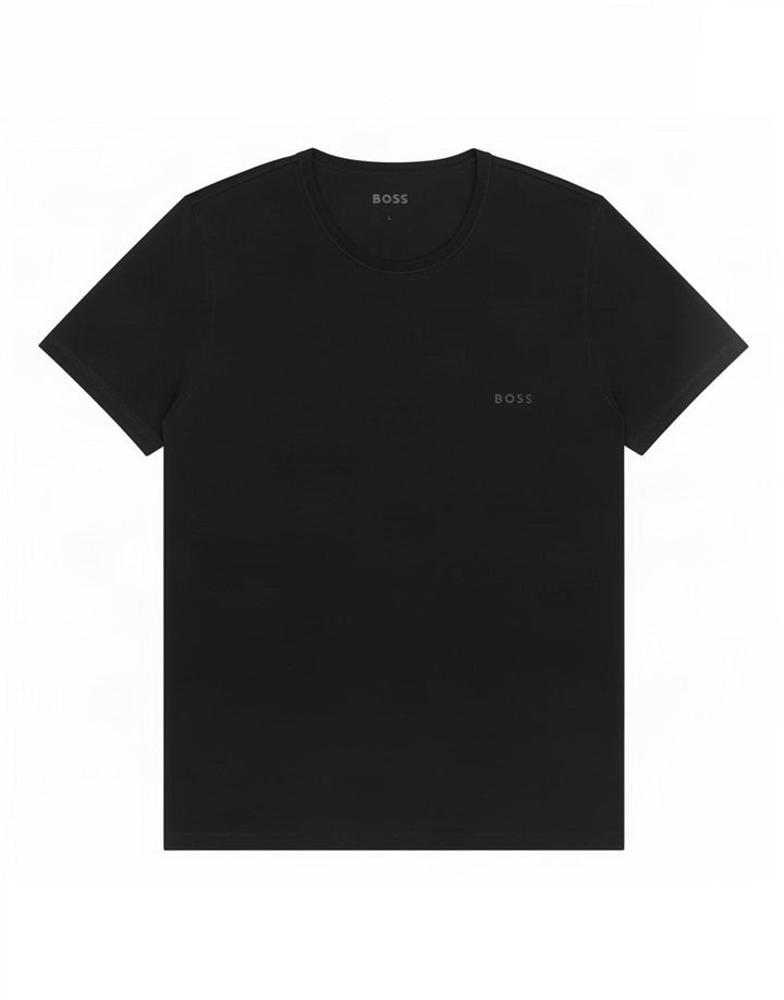 Hugo Boss Herre T-Shirt Top Stor Sort Bomuld