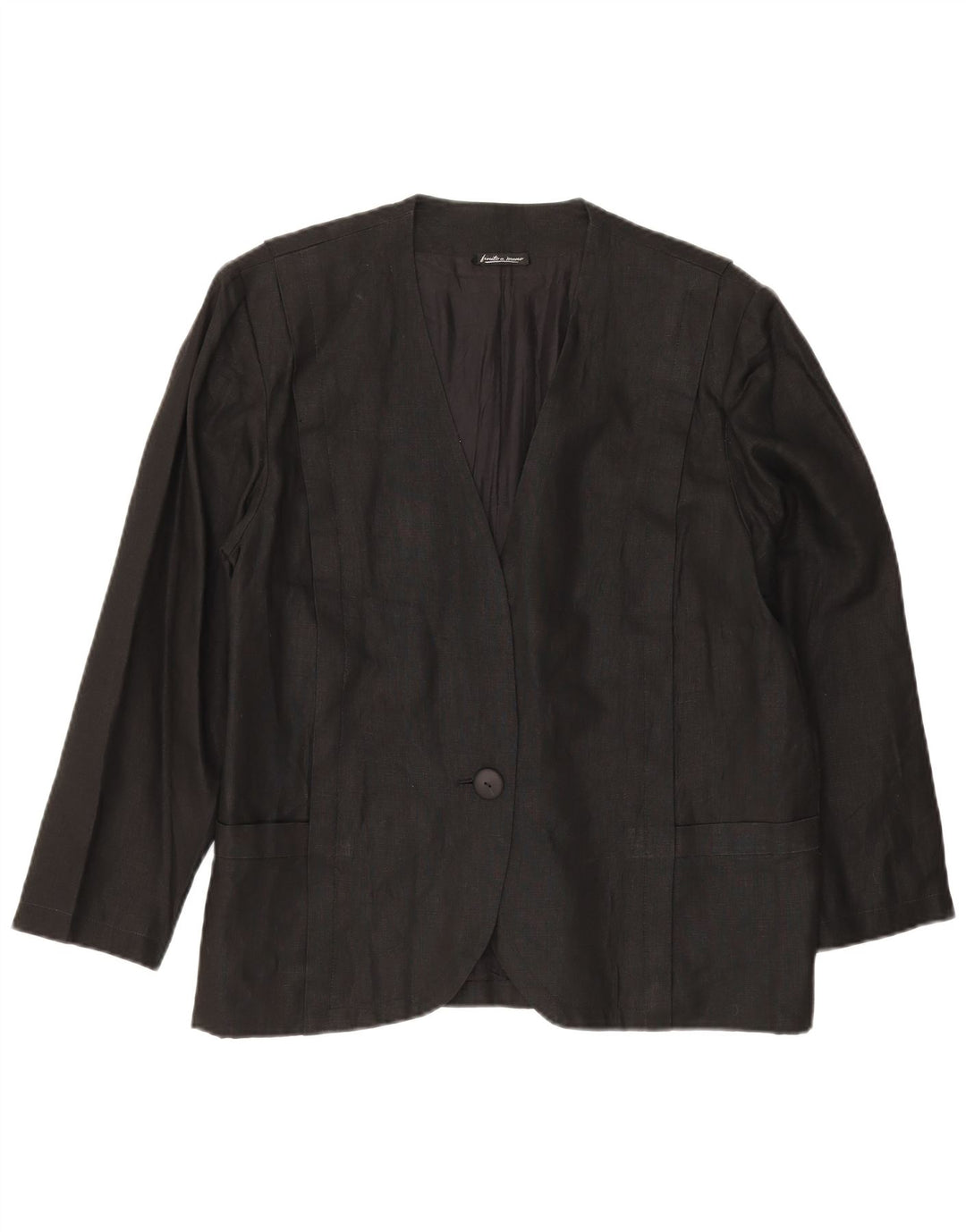 Vintage Dame 1 Knap Blazer Jacket UK 14 Large Sort